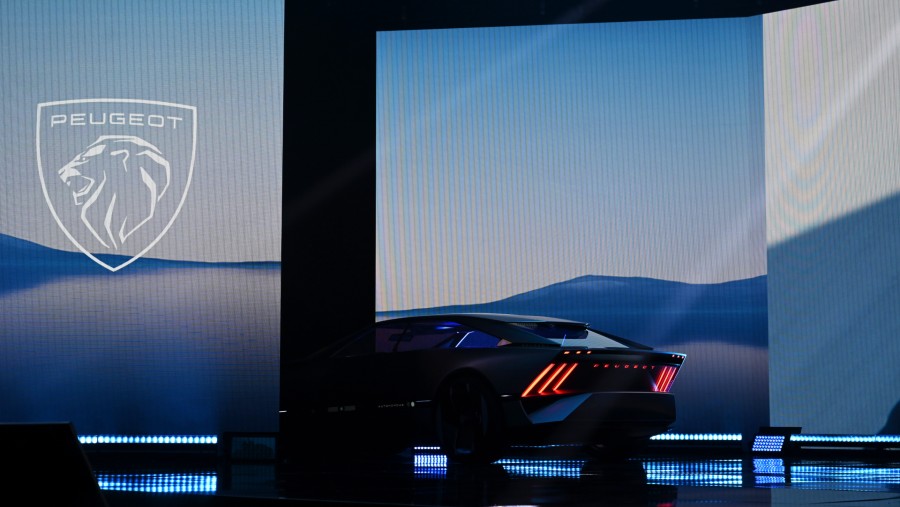 Peugeot Inception Concept dihadirkan saat acara pers di ajang CES 2023 di Las Vegas, Nevada./Bloomberg-Bridget Bennett