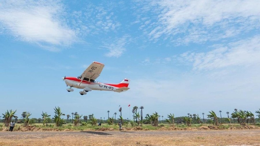 Pesawat Cessna PK-IFD milik Indonesia Flying Club. (IG Indonesia Flying Club)