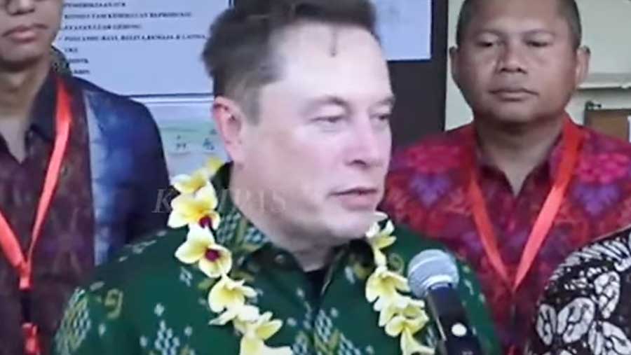 Elon Musk di Peresmian Layanan Internet 'Starlink' Bali (YouTube KompasTV)