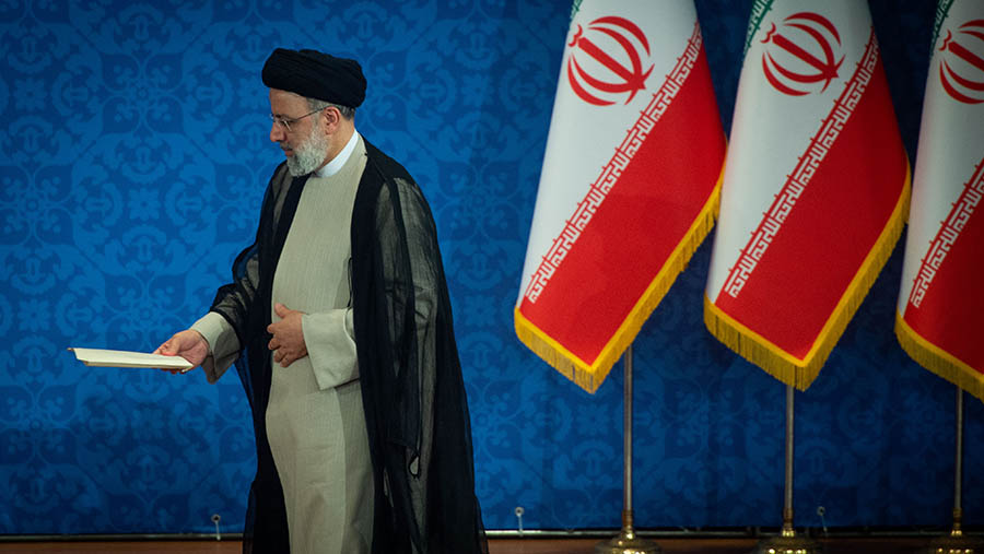 Presiden Iran Ebrahim Raisi. (Ali Mohammadi/Bloomberg)