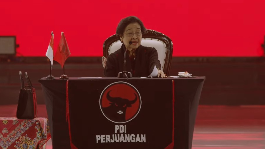 Megawati di Rakornas PDIP ke-5. (Dok: Tangkapan Layar/Youtube PDI Perjuangan)