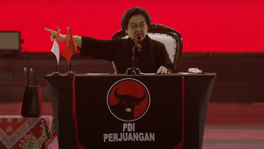 Megawati di Rakornas PDIP ke-5. (Dok: Tangkapan Layar/Youtube PDI Perjuangan)