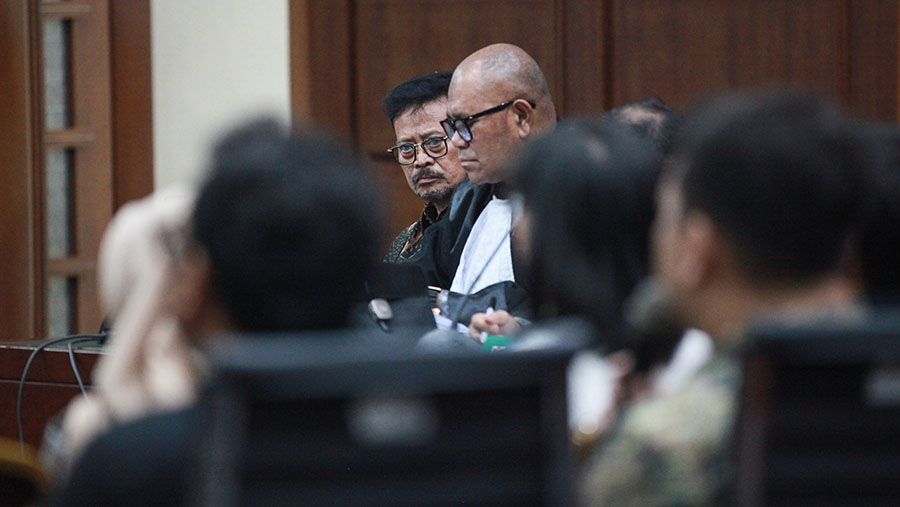 Keluarga terdakwa eks Mentan Syahrul Yasin Limpo (SYL) menjadi saksi di Pengadilan Tipikor, Senin (27/5/2024). (Bloomberg Technoz/Andrean Kristianto)