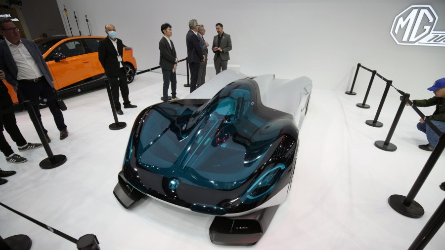 Kendaraan listrik konsep milik SAIC asal China, dengan merek MG. (Dok: Bloomberg)