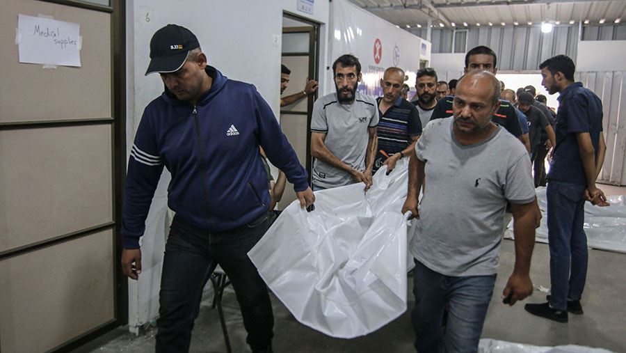 Para pejabat mengatakan sedikitnya 50 warga Palestina tewas dalam serangan Israel. tersebut (Ahmad Salem/Bloomberg)
