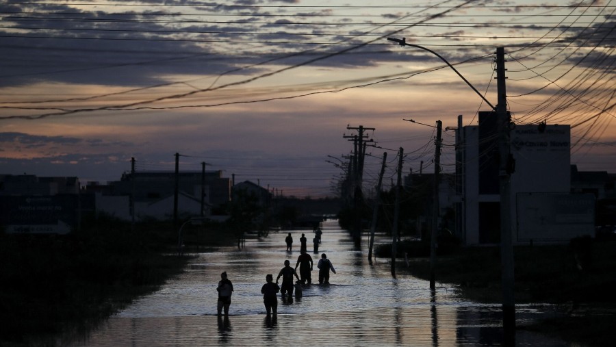 Ilustrasi banjir di Brasil. (Dok: Bloomberg)