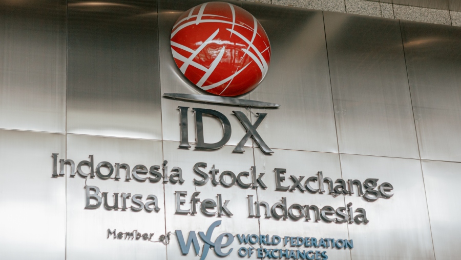 Logo Bursa Efek Indonesia, Indeks Harga Saham Gabungan IHSG (Muhammad Fadli/Bloomberg)