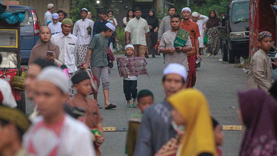 Kementerian Agama Islam RI telah menetapkan Hari Raya Iduladha 2024 jatuh pada Senin, 17 Juni 2024.  (Bloomberg Technoz/Andrean Kristianto)