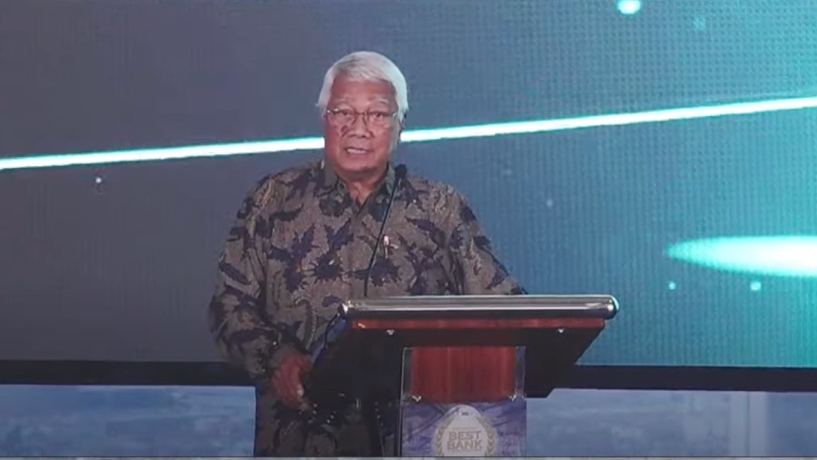 Soedrajad Djiwandono dalam acara paparan Peluang Perbankan di Tengah Ketidakpastian Ekonomi Global (Youtube, Infobank)