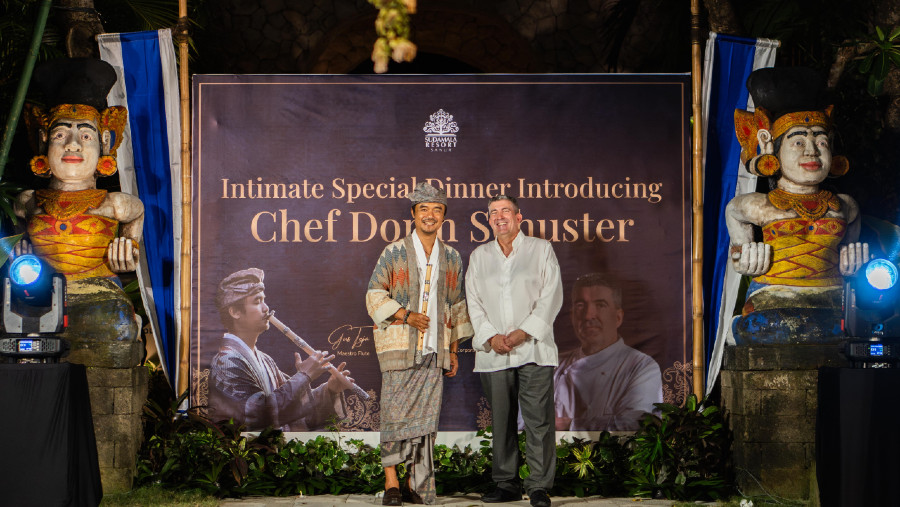 Chef Dorin Schuster bersama Maestro Suling Bali Gus Teja