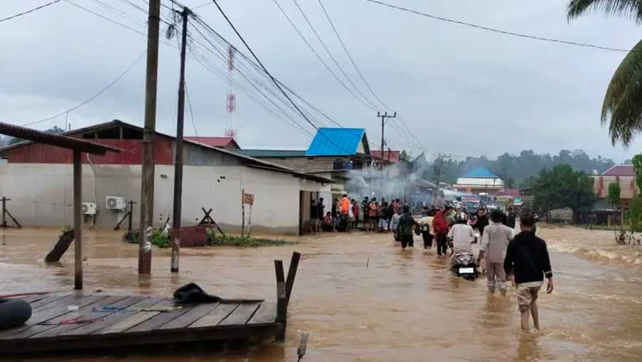 Satu Desa di Halmahera Tengah Terendam Banjir (Dok. BNPB)