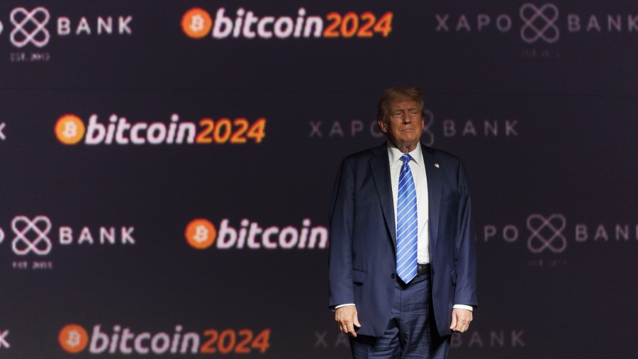 Trump di konferensi Bitcoin. (Dok: Bloomberg)