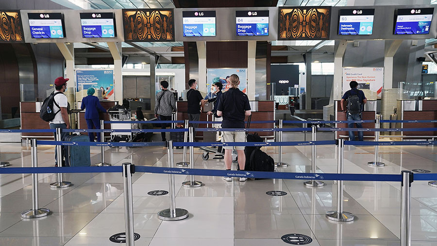 Bandara International Soekarno-Hatta< Cengkareng. (Dimas Ardian/Bloomberg)