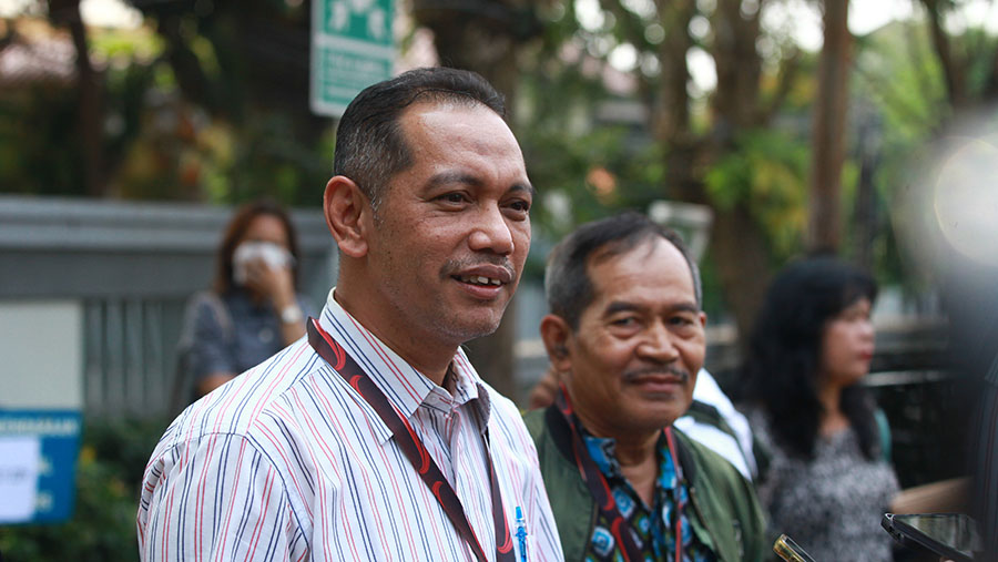 Wakil Ketua KPK Nurul Ghufron saat akan mengikuti tes Calon pimpinan KPK di Jakarta, Rabu (31/7/2024). (Bloomberg Technoz/Andrean Kristianto)