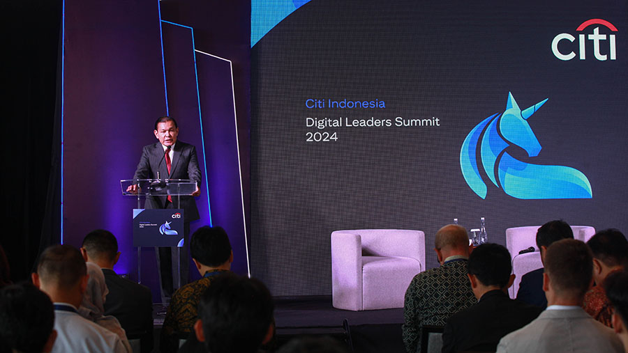 CEO Citi Indonesia, Batara Sianturi saat Citi Digital Leaders Summit 2024 di Hotel Park Hyatt, Rabu (7/8/2024). (Bloomberg Technoz/Andrean Kristianto)