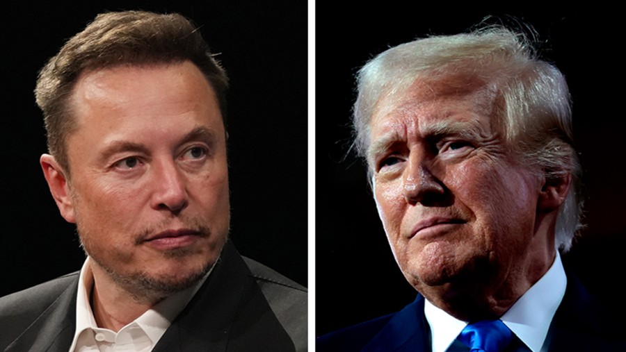 Elon Musk dan Donald Trump. (dok: Bloomberg)