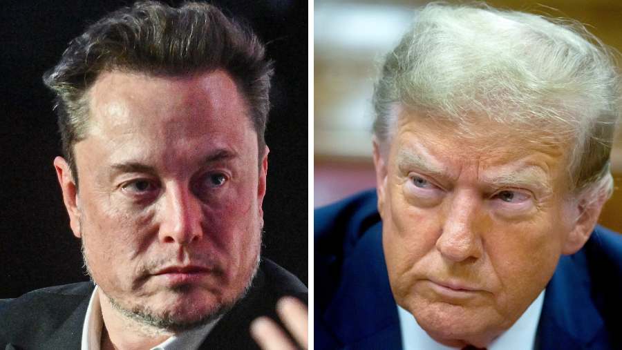 Elon Musk dan Donald Trump. (dok: Bloomberg)	
