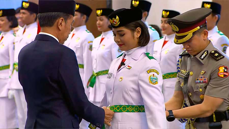 76 Paskibraka Resmi Dikukuhkan (BPMI Setpres)