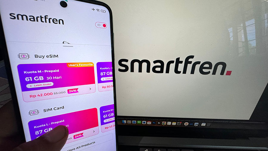 Smartfren. (Bloomberg Technoz/Andrean Kristianto)