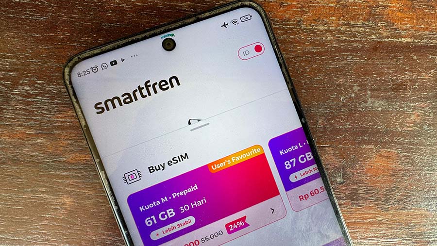 Smartfren. (Bloomberg Technoz/Andrean Kristianto)