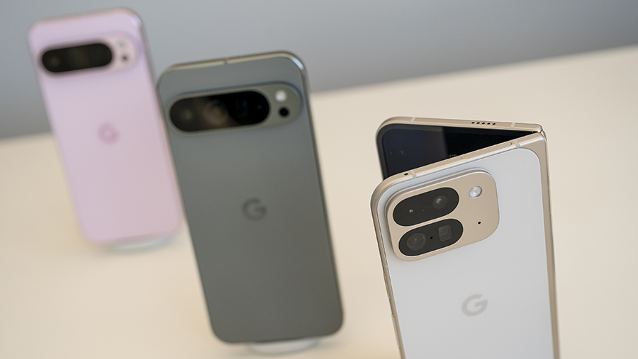 Google baru saja meluncurkan empat smartphone terbaru dalam seri Pixel 9. (David Paul Morris/Bloomberg)