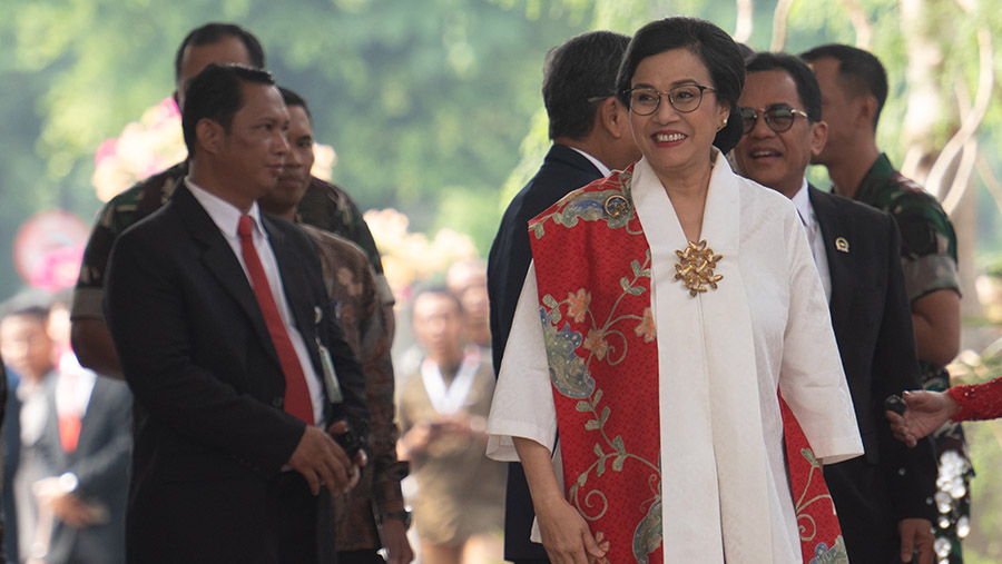 Dalam sidang tahunan MPR tersebut juga dihadiri sejumlah menteri kabinet Presiden Jokowi. (Rosa Panggabean/Bloomberg)