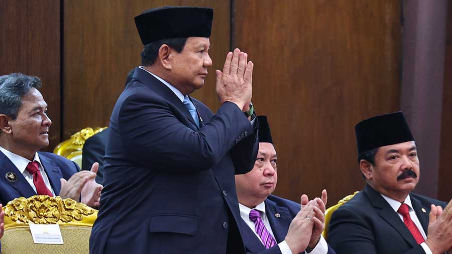 Presiden Terpilih Prabowo Subianto di Sidang tahunan MPR (Dok. Sekretariat Jenderal DPR-RI)