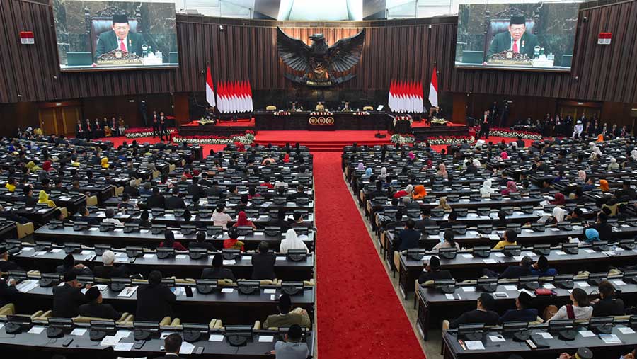 Sidang tahunan MPR tahun ini dihadiri 528 orang.  (Dok. Sekretariat Jenderal DPR-RI)