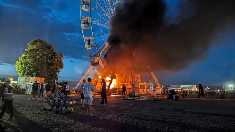 Bianglala di festival musik di Jerman terbakar. (Dok: AP)