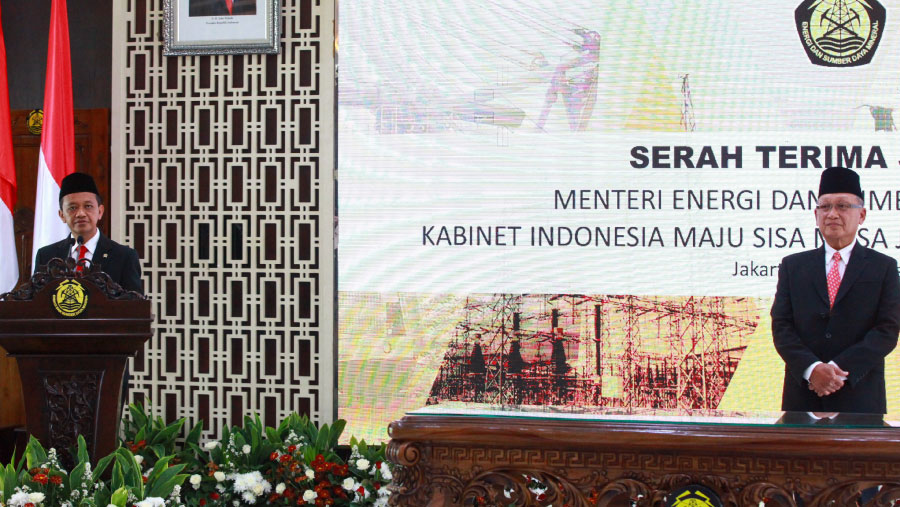 Serah Terima Jabatan Menteri ESDM RI (Bloomberg Technoz/Andrean Kristanto)	
