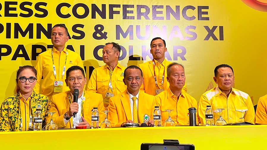 Bahlil Lahadalia, Ketua Umum Partai Golkar. (Bloomberg Technoz/Mis Fransiska)