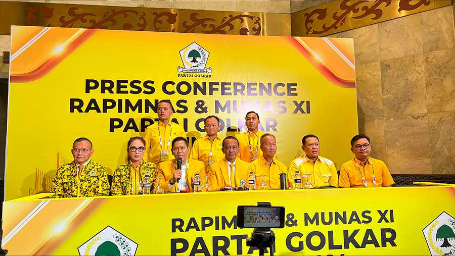 Bahlil Lahadalia Rapimnas dan Munas XI Partai Golkar (Bloomberg Technoz/Mis Fransiska)