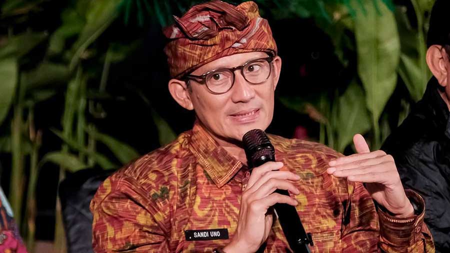 Sandiaga Salahuddin Uno dalam MICE to Meet You yang berlangsung di Black Stone Yacht Beach Club Marina Benoa, Bali, Senin (2/9/2024). (Istimewa)