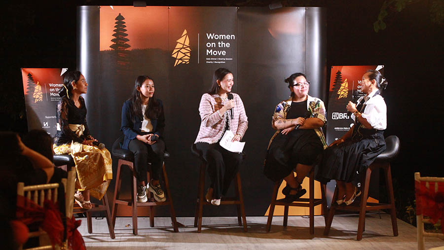 Women on the Move dihadiri oleh 100 peserta wanita dengan latar belakang beragam. (Bloomberg Technoz/Andrean Kristianto)