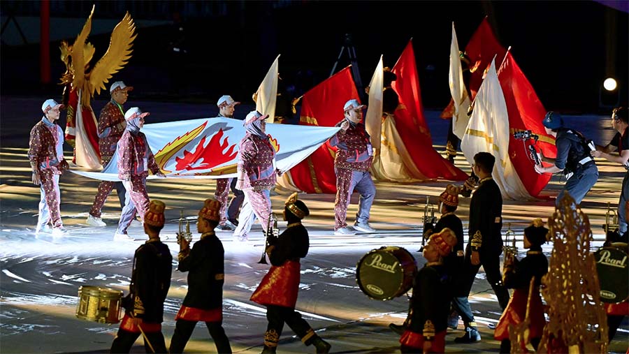 Pembukaan PON XXI di Stadion Harapan Bangsa, Aceh, Provinsi Aceh, Senin (9/9/2024). (Foto: Muchlis Jr - Biro Pers Sekretariat Presiden)