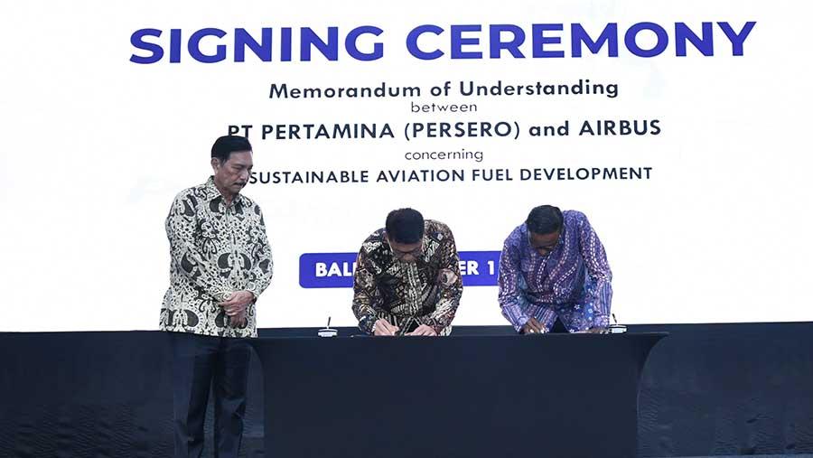 Pertamina dan Airbus Jajaki Kerja Sama Pengembangan Sustainable Aviation Fuel di Indonesia (Pertamina)