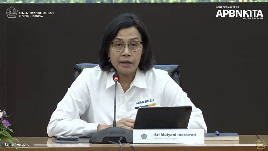 Menkeu Sri Mulyani saat konfrensi pers APBN Kita Edisi September 2024. (Tangkapan Layar Youtube Kemenkeu)
