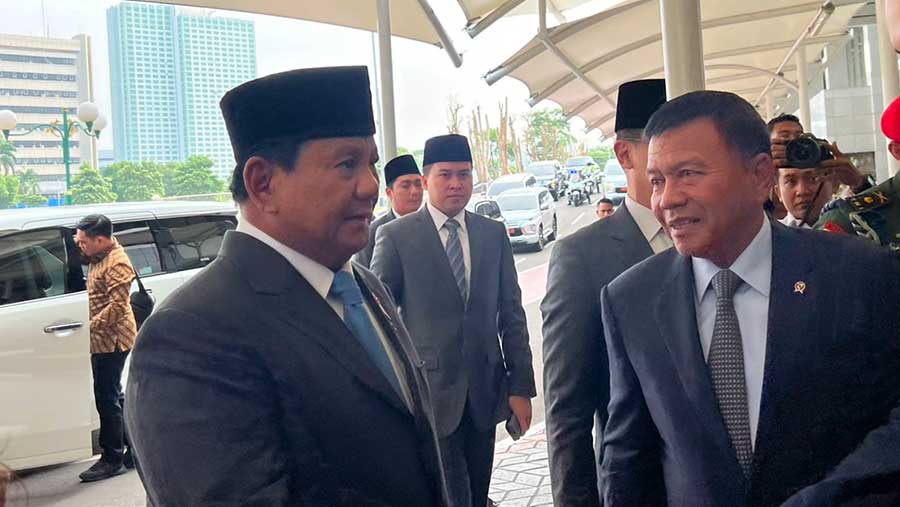 Prabowo di DPR (Bloomberg Technoz/Mis Fransiska)