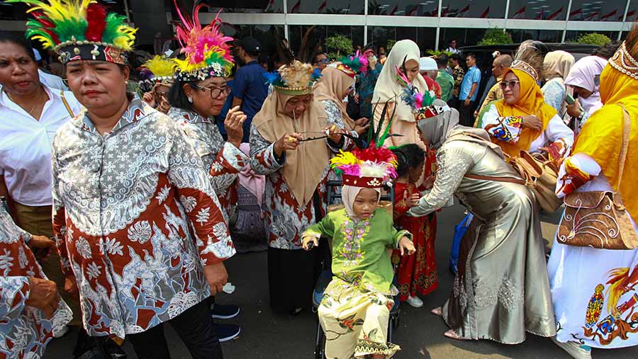 Kerabat yang datang tak hanya yang berdomisili di Jakarta. (Bloomberg Technoz/Andrean Kristianto)