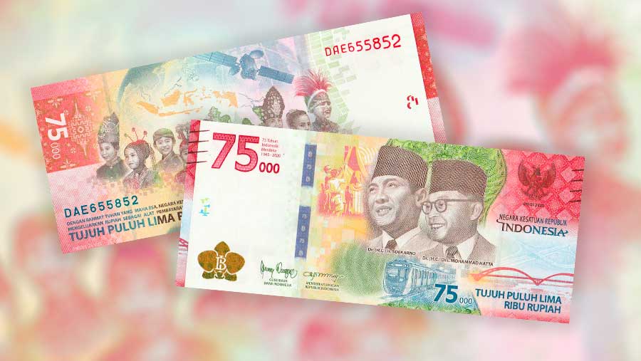 Ilustrasi Uang 75 ribu rupiah (Bloomberg Technoz/diolah)