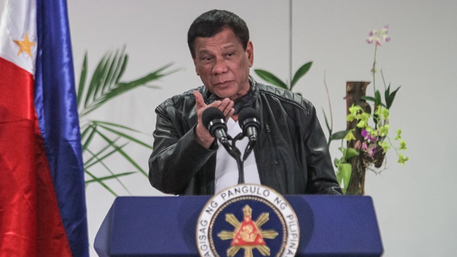 Presiden Filipina Rodrigo Duterte mencalonkan diri sebagai Wali Kota Davao. (Bloomberg)