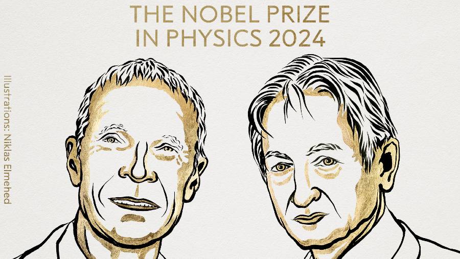 John J Hopfield dan Geoffrey E Hinton, peraih nobel fisika. (The Nobel Prize)