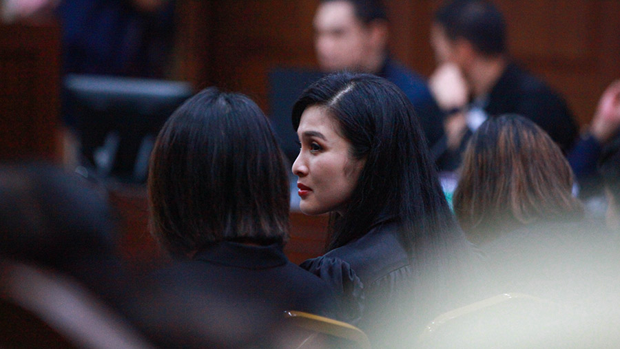 Sandra Dewi memberikan kesaksian dalam sidang Izin Usaha PT Timah di Pengadilan Tipikor, Kamis (10/10/2024). (Bloomberg Technoz/Andrean Kristianto)
