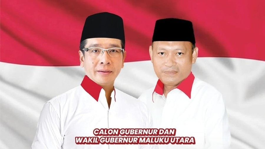 Pasangan calon nomor urut 04 Pilkada Maluku Utara, Benny Laos dan Sahbrin Sehe. (Dok IG Benny Laos)