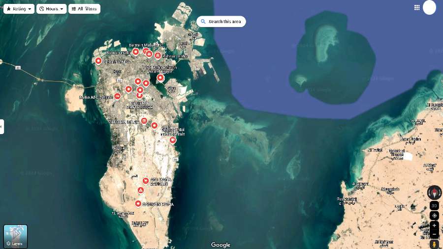 Bahrain di Google Maps Berubah Jadi AFC Mafia. (Tangkapan Layar)