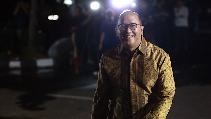 Menteri Investasi Rosan Roeslani bertemu dengan Prabowo Subianto di Kertanegara, Senin (14/10/2024). (Bloomberg Technoz/Andrean Kristianto)