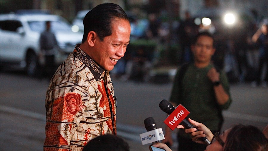 Dirjen Planologi Kehutanan dan Tata Lingkungan (PKTL) Hanif Faisol Nurofiq di Kertanegara, Senin (14/10/2024). (Bloomberg Technoz/Andrean Kristianto)