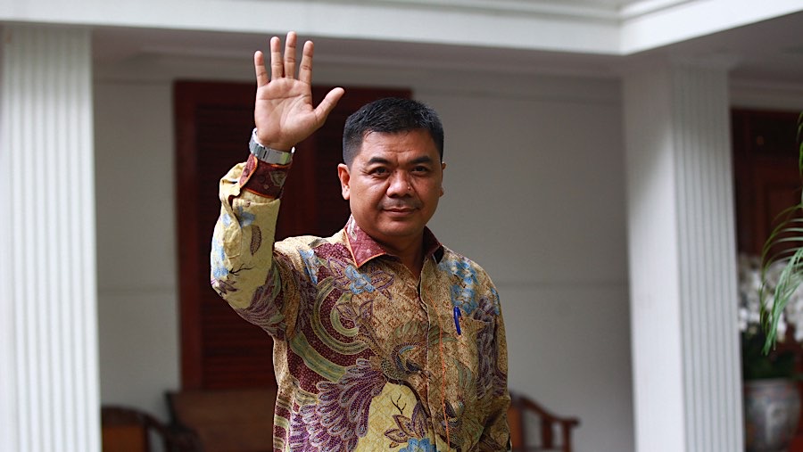 Stafsus Presiden Juri Ardiantoro di Kertanegara, Jakarta, Selasa (15/10/2024). (Bloomberg Technoz/Andrean Kristianto)
