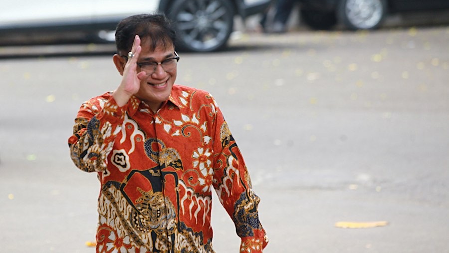 Anggota Dewan Pakar TKN Prabowo-Gibran Budiman Sudjatmiko di Kertanegara, Jakarta, Selasa (15/10/2024). (Bloomberg Technoz/Andrean Kristianto)