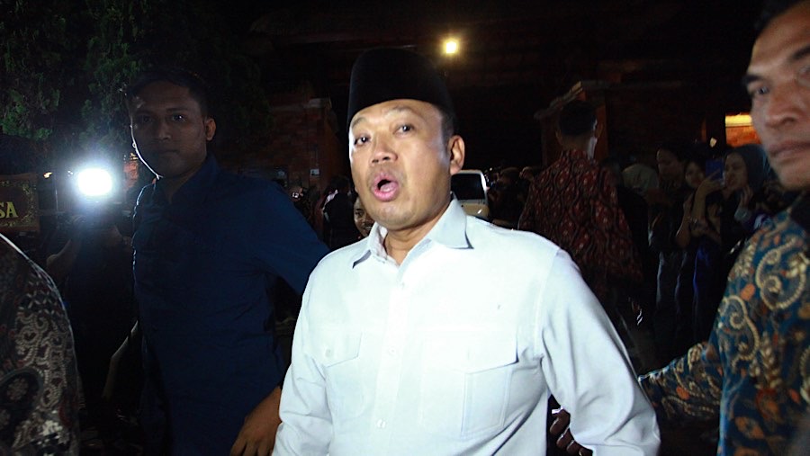 Politisi Golkar Nusron Wahid usai pembekalan calon menteri di Hambalang, Rabu (16/10/2024). (Bloomberg Technoz/Andrean Kristianto)